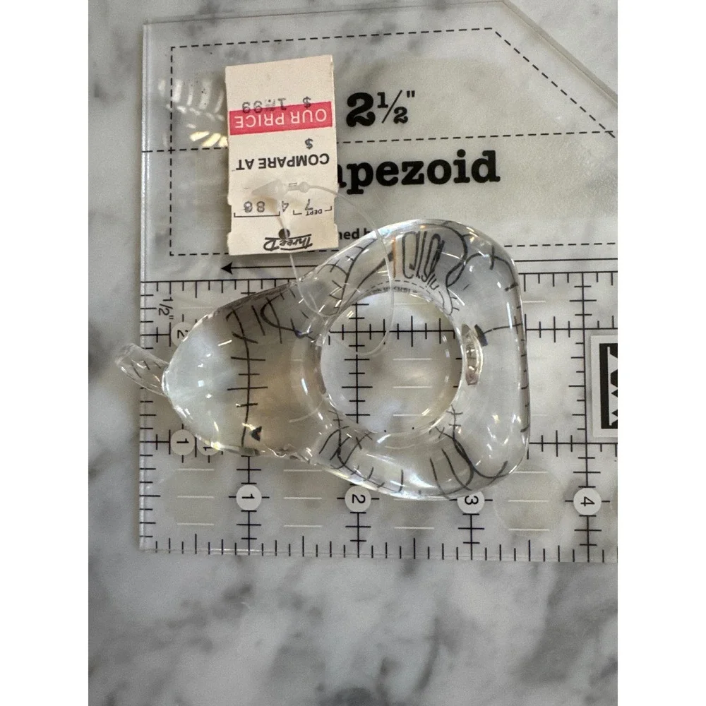 Vintage Three D Clear Acrylic Fruit Napkin Rings Set of 4 Apple Pear Lucite